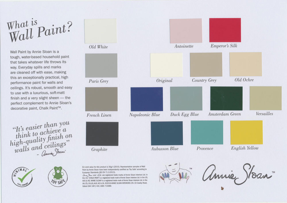 Farbkarte-Wall Paint Colour Card - Annie Sloan Chalk Paint ™.