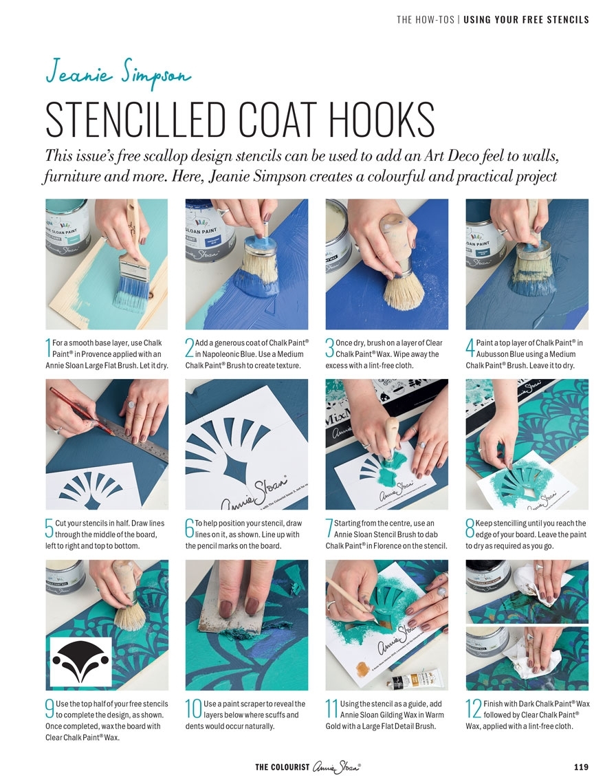 the-colourist-issue-3 stencilled-coat-hooks-page-2